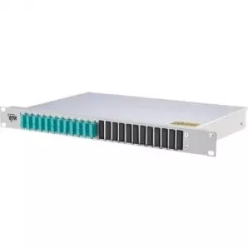 METZ CONNECT 150255BA12-E 1U 24-port LC-duplex OM4 fiberoptikpanel – grå (RAL 7035)