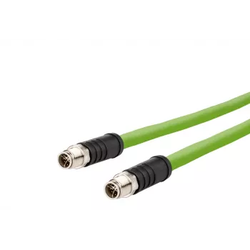 METZ CONNECT M12-M12 8-polig torsion X-kodad kabel 5 m