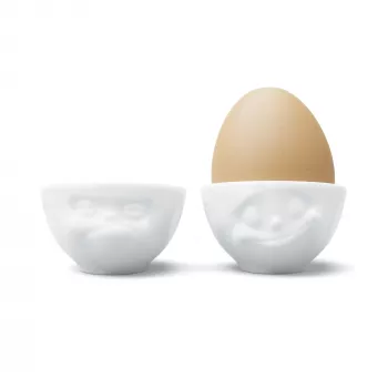 FIFTYEIGHT PRODUCTS äggkoppsset nr 3 – Happy & Grumpy White