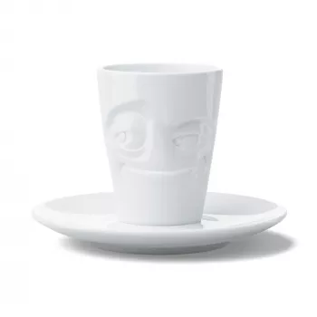 FIFTYEIGHT PRODUCTS espressokopp med handtag 80ml - Mischievous White