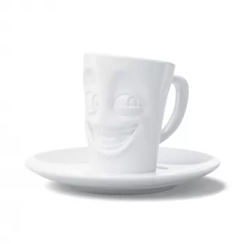 FIFTYEIGHT PRODUCTS FIFTYEIGHT espressokopp med handtag 80 ml - Funny White