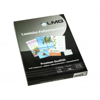 LMG lamineringsfickor glansiga för visitkortsformat 100 st
