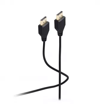 SHIVERPEAKS Flexline DisplayPort 1.2-kabel, kontakt till kontakt, UHD 4K, extra tunn, svart, 0,5 m