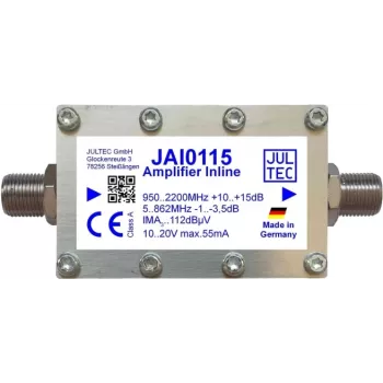 JULTEC SAT inline-förstärkare JAI0115 15dB fjärrmatad