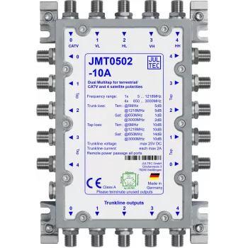 Jultec JMT0502-10A passiv Multi-Tap, 5 trunkledningar, 2 tap-utgångar