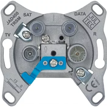 JULTEC JAD400TRSM 4-port multimedia-vägguttag TV/RADIO/SAT/MODEM 5-2400 MHz