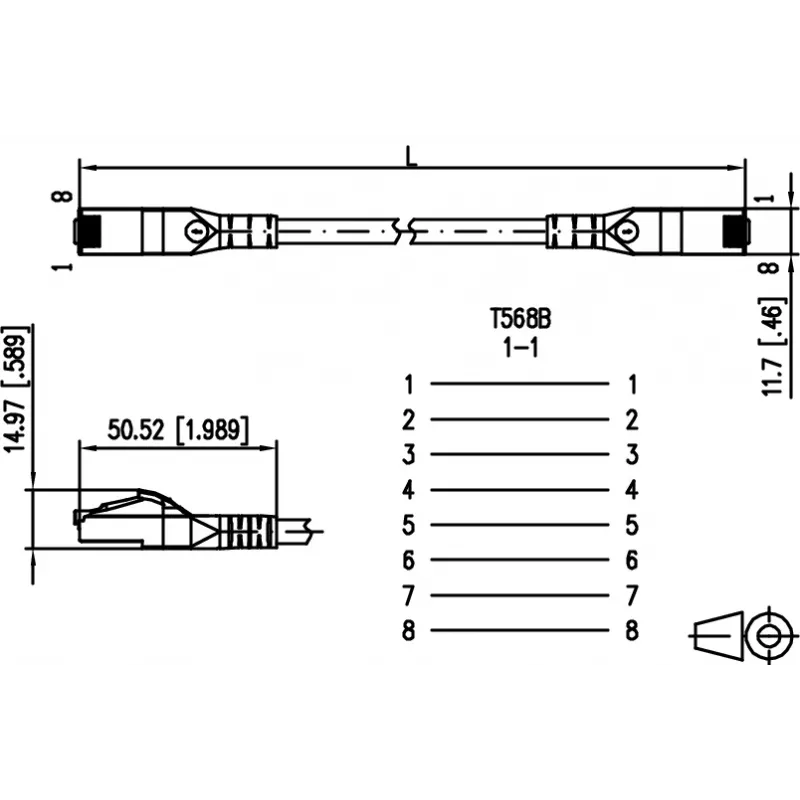 METZ CONNECT Cat.6A patchkabel 1308451002-E, violett, 1 m