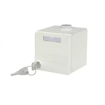 METZ CONNECT 1309470002KI IP44 påbyggnadsmodulhölje med lock och lås, 2 modulinsatser, ljusgrå (RAL 7035)