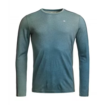 Ortovox 185 Rock'N'Wool Print LS underställ - AOP Green Sage, storlek M