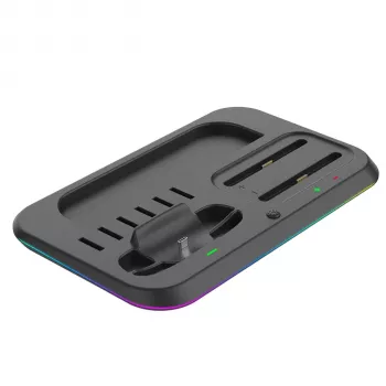 ready2gaming Nintendo Switch 2 laddstation - 4 Joy-Con laddare med LED-indikatorer, svart