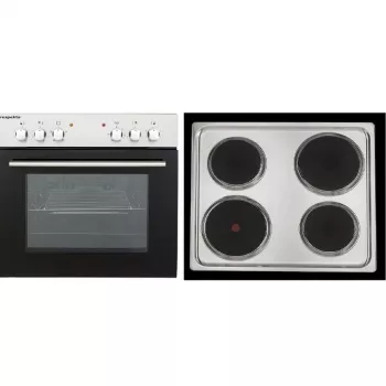 RESPEKTA EB 6000 SET IX N inbyggnadsugnsset med keramikhäll, 66L multifunktionsugn, rostfritt stål