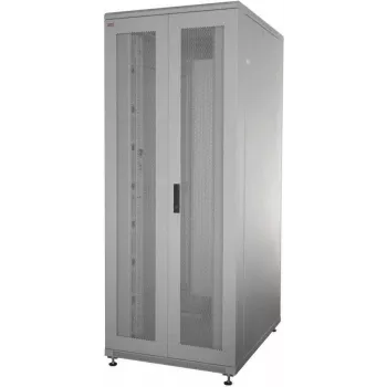 IT-BUDGET 19 inch-nätverksskåp SRK - 42U - bredd x djup 800x800 mm - perforerade dubbla dörrar fram och bak - kabelkanaler - förmonterat - ljusgrå (RAL 7035) (99ITB19SRK4288DTGNM)