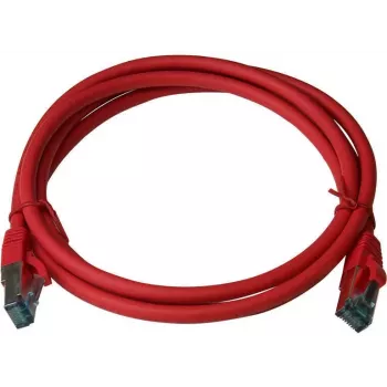 IT-BUDGET Full Copper Premium patchkabel Cat.6A 500 MHz LSZH PoE+ AWG 26/7 röd 0,25 m