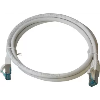 IT-BUDGET Full Copper Premium patchkabel - Cat.6A - 500 MHz - halogenfri - PoE+ - AWG 26/7 - vit - 25 m