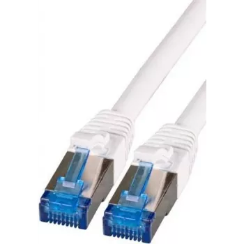 IT-BUDGET Full Copper Premium patchkabel - Super Flex TPE - Cat.6A - 500MHz - LSZH - PoE+ - AWG 27 - vit - 0,15 m