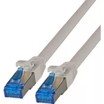 IT-BUDGET Full Copper Premium patchkabel - Super Flex TPE - Cat.6A - 500MHz - LSZH - PoE+ - AWG 27 - grå - 1,50 m