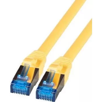 IT-BUDGET Full Copper Premium patchkabel - Super Flex TPE - Cat.6A - 500MHz - LSZH - PoE+ - AWG 27 - gul - 1,50 m