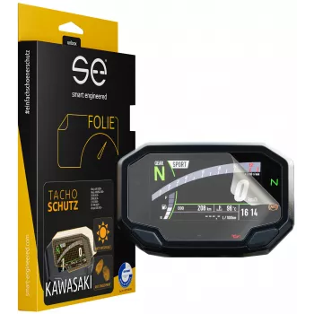 smart.engineered se motorcykel-displayfolie, 2 stycken (klar & antireflex), för Kawasaki Ninja 650 / Ninja 1000SX / Z650 / Z900 / Z H2 (2020+), ZX-10R (2021+), Versys 650 (2022+)