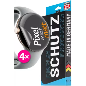 smart.engineered SE 3D skärmskyddsfilm för Google Pixel Watch, antireflex, 4-pack