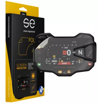 smart.engineered SE-DCP-2-0102-0030-1-M displayfolie för Ducati Multistrada 950/1200/1260 2015+ och Multistrada V2(s) 2020+ cockpit - transparent