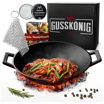Gusskönig förkryddad gjutjärnswok 36 cm (GK-48)