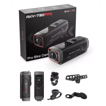 AKEEYO 730Pro 4K styrmonterad actionkamera för cykel och motorcykel - svart
