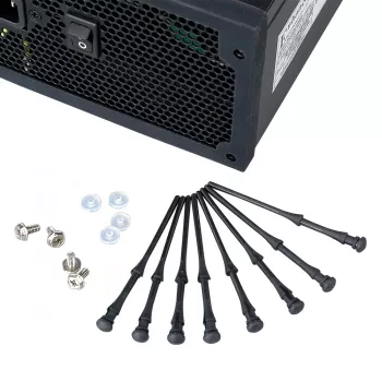 Akasa AK-MX002 antivibrationsfläktfästen – svart – gummi – silikon – 4-pack