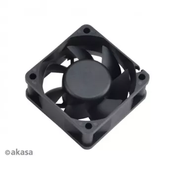 Akasa 60x25mm svart chassifläkt 3-pin sleeve bearing medium speed