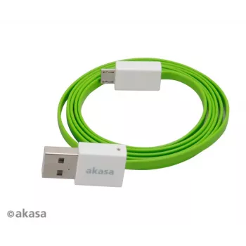 Akasa PROSLIM USB 2.0-kabel rosa Superslim Sync and Charge A – Micro B – 1 m