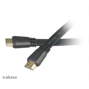 Akasa HDMI 2 m High Speed HDMI-kabel med Ethernet 10,2 Gbit/s 4K 3D svart