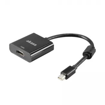 Akasa Mini DisplayPort hane till HDMI hona videoadapter - 4K@30 Hz, svart