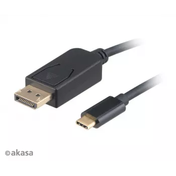 Akasa AK-CBCA11-18BK USB-C till DisplayPort-kabel 1,8 m - 4K@60 Hz - svart