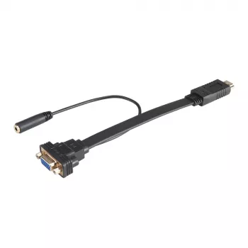 Akasa AK-CBHD18-20BK HDMI-till-VGA-adapterkabel 0,2 m svart