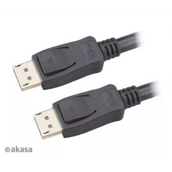 Akasa AK-CBDP23-50BK DisplayPort 1.4-kabel 5 m svart