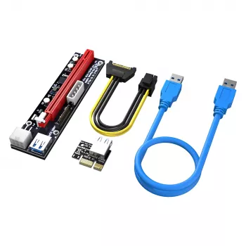 Akasa 6 set PCIe-riser-adapterkort för GPU-mining X16 till X1
