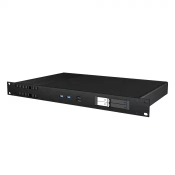 Akasa Galileo TU1 Plus Intel LGA1700 1U fläktlöst Thin Mini-ITX-chassi – svart