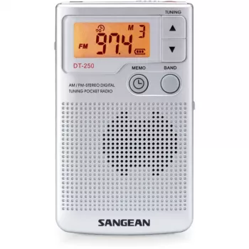 Sangean DT-250 (Pocket 250) Silver bärbar AM/FM-radio