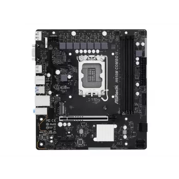 ASRock H610M-Combo II micro ATX-moderkort, LGA 1700, Intel H610, DDR4, HDMI, DisplayPort, D-Sub, Gigabit LAN
