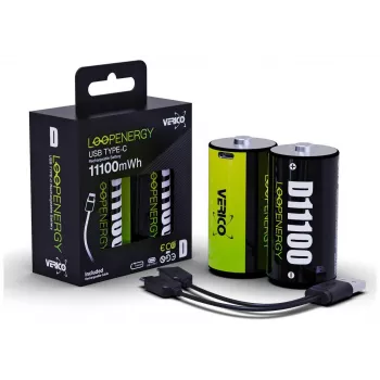 Verico LoopEnergy Mono D 1,5V 11000mWh 7400mAh 2-pack – Mono (D) – 7400 mAh
