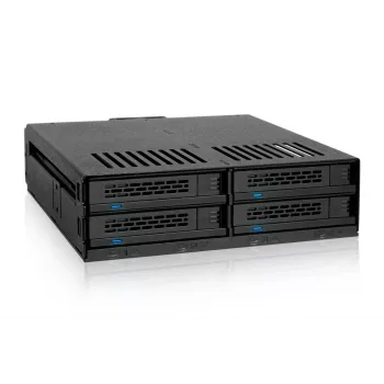 ICY DOCK ExpressCage MB324SP-1B - 4x 2,5 inch SATA/SAS hot-swap-växelram för 1x 5,25 inch fack - skruvlösa insatser - svart