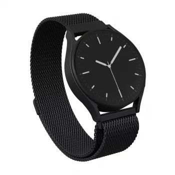 BURGA Metal Mesh Band universellt klockarmband 22 mm (svart)
