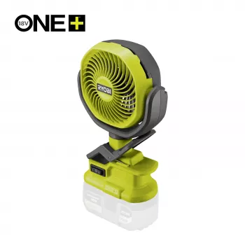 RYOBI ONE+ 18V batteriklämfläkt (endast verktyg) - 280 CFM, 360° rotation
