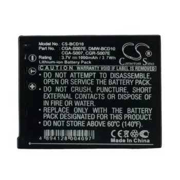 CAMERON SINO batteri CGA-S007 DMW-BCD10 för Panasonic / CS-BCD10