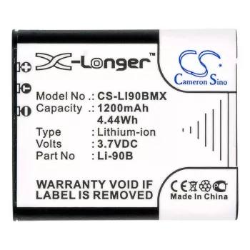 CAMERON SINO Li-90B Li-92B ersättningsbatteri för Olympus-kameror (1270mAh, 3,7V, Li-Ion)