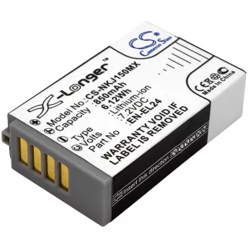 Cameron Sino CS-NKJ150MX ersättningsbatteri för Nikon EN-EL24 (850mAh, 7,2V, Li-Ion)