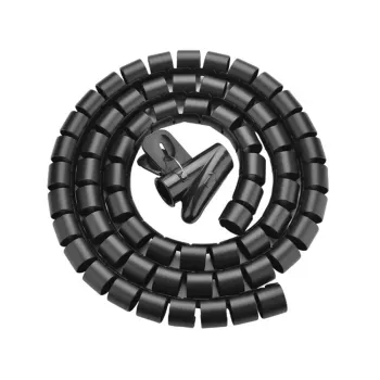 UNITEK spiralkabelorganiserare, 5 m, 22 mm diameter, svart