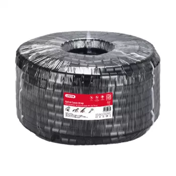 UNITEK spiralkabelorganiserare, 5 m, 22 mm diameter, svart