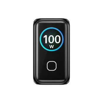 UNITEK GaN-laddare med display 100W 3xUSB-C 1xUSB-A PD3.0 QC4.0 svart