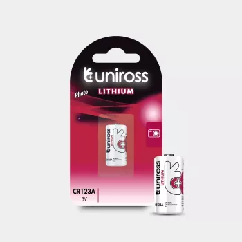 Uniross litium CR123A-batteri 3V 1500mAh