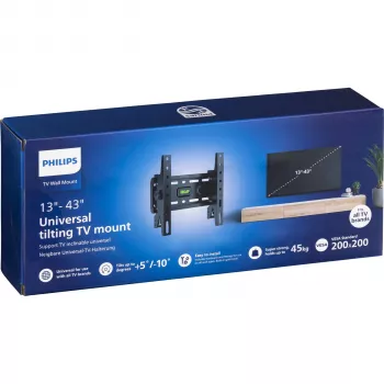 Philips universellt vinklingsbart TV-väggfäste 13-43 inch, 45 kg, svart